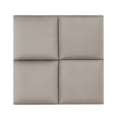 [Neu.Haus] Set de 4 coussins muraux Carpino en velours 30 x 30 cm gris clair neu.haus- Panneau Mural Décoratif