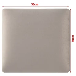 [Neu.Haus] Set de 4 coussins muraux Carpino en velours 30 x 30 cm gris clair neu.haus- Panneau Mural Décoratif
