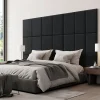 [Neu.Haus] Panneau Mural Décoratif<Set de 3 coussins muraux Carpino en tissu 60 x 30 cm noir neu.haus