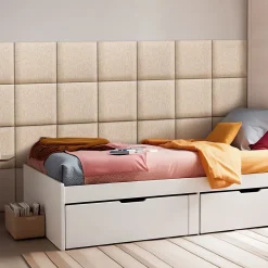 [Neu.Haus] Set de 4 coussins muraux Carpino en tissu 30 x 30 cm beige neu.haus- Panneau Mural Décoratif