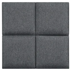 [Neu.Haus] Set de 4 coussins muraux Carpino en tissu 30 x 30 cm gris foncé neu.haus- Panneau Mural Décoratif