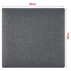 [Neu.Haus] Set de 4 coussins muraux Carpino en tissu 30 x 30 cm gris foncé neu.haus- Panneau Mural Décoratif