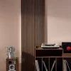 Sweeek Set de 2 panneaux muraux acoustiques décoratifs en feutrine et MDF noyer 60x120cm - Kyoto- Panneau Tasseau Bois