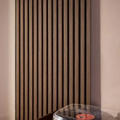 Sweeek Set de 2 panneaux muraux acoustiques décoratifs en feutrine et MDF noyer 60x120cm - Kyoto- Panneau Tasseau Bois