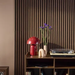 Sweeek Set de 2 panneaux muraux acoustiques décoratifs en feutrine et MDF noyer 60x120cm - Kyoto- Panneau Tasseau Bois