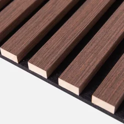 Sweeek Panneau Tasseau Bois<Set de 4 panneaux muraux acoustiques décoratifs en feutrine et MDF noyer 60x120cm - Kyoto