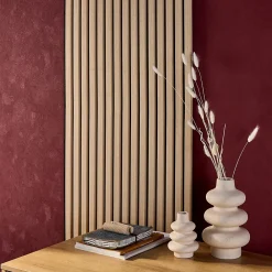 Sweeek Panneau Tasseau Bois<Set de 2 panneaux muraux acoustiques décoratifs en feutrine et MDF chêne 60x120cm - Kyoto
