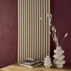 Sweeek Panneau Tasseau Bois<Set de 4 panneaux muraux acoustiques décoratifs en feutrine et MDF chêne 60x120cm - Kyoto