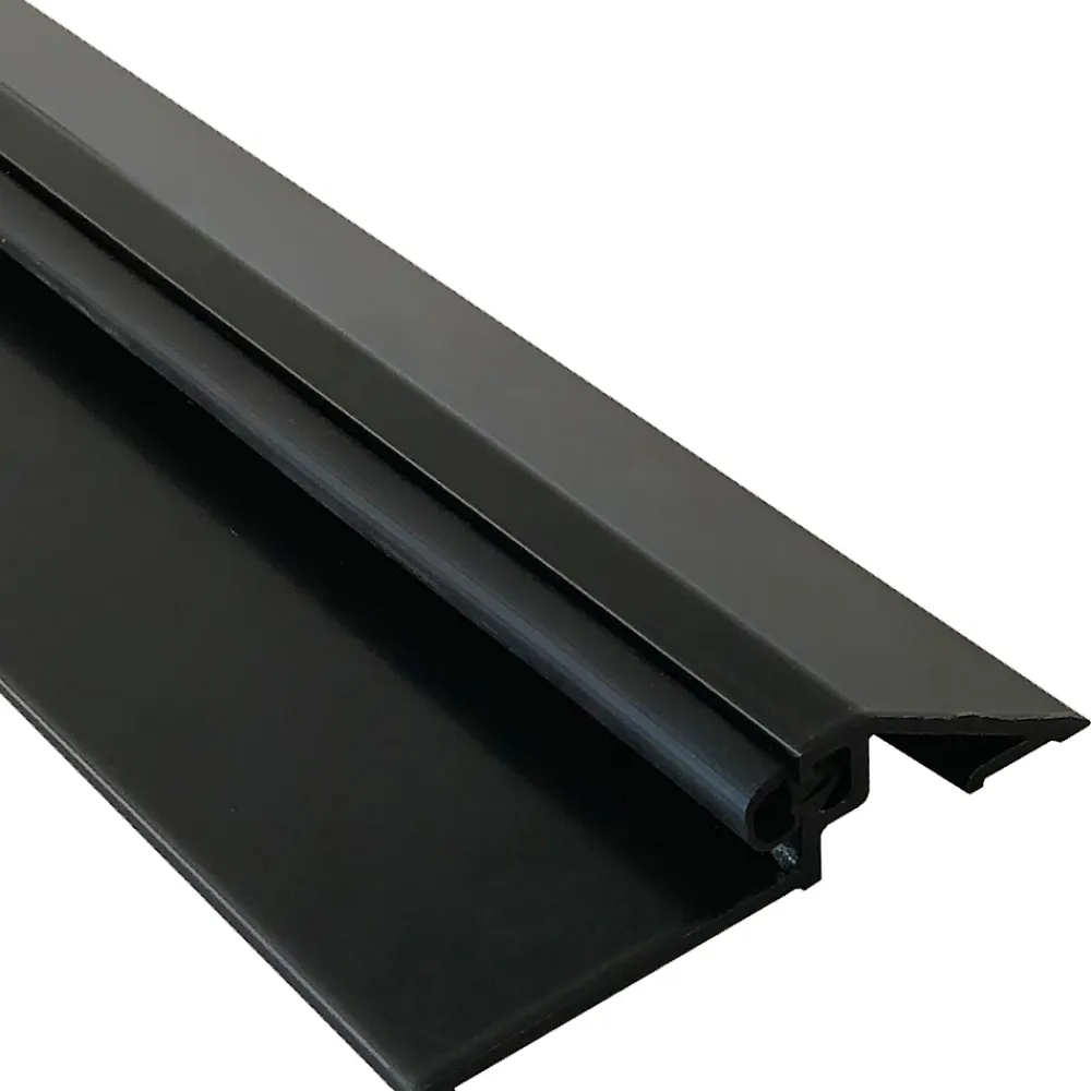 Homewell Seuil de porte (PMR) avec joint, Laqué noir, 1m- Barre De Seuil|Barre De Seuil