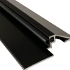 Homewell Seuil de porte PMR (Norme Handicap) alu avec joint et découpe d'angles (Laqué noir, 830mm)- Barre De Seuil|Barre De Seuil