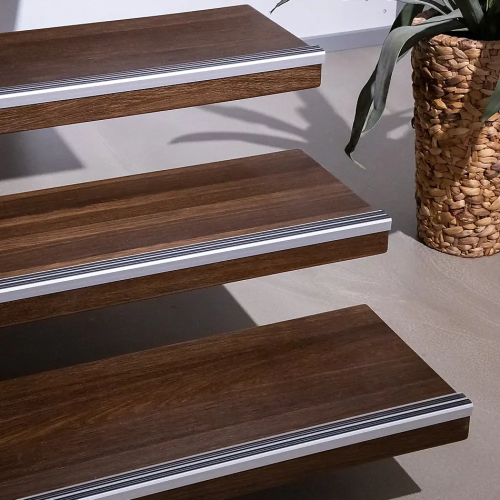 Floordirekt Seuil d'escalier Avec double caoutchouc Power Grip Longueur 134 cm Autocollant Jaune -- Profilé De Rénovation De Marche