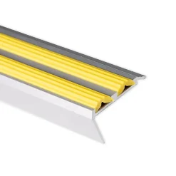 Floordirekt Profilé De Rénovation De Marche<Seuil d'escalier Avec double caoutchouc Power Grip Longueur 90 cm Pré-percé Jaune -