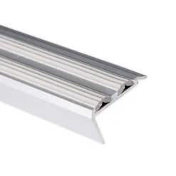 Floordirekt Profilé De Rénovation De Marche<Seuil d'escalier Avec double caoutchouc Power Grip Longueur 90 cm Pré-percé Gris -