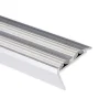 Floordirekt Seuil d'escalier Avec double caoutchouc Power Grip Longueur 134 cm Pré-percé Gris -- Profilé De Rénovation De Marche