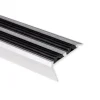 Floordirekt Seuil d'escalier Avec double caoutchouc Power Grip Longueur 90 cm Pré-percé Noir -- Profilé De Rénovation De Marche