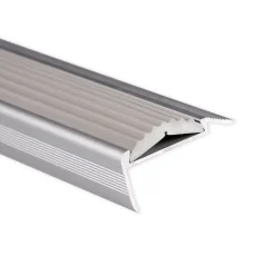 Floordirekt Seuil d'escalier Avec simple caoutchouc Power Grip Longueur: 90 cm Autocollant Gris- Profilé De Rénovation De Marche