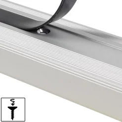 Floordirekt Seuil d'escalier Glory Aluminium anodisé Forme: L Argent S 90 cm- Profilé De Rénovation De Marche