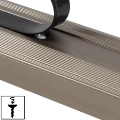 Floordirekt Seuil d'escalier Glory Aluminium anodisé Forme: L Bronze clair S 90 cm- Profilé De Rénovation De Marche