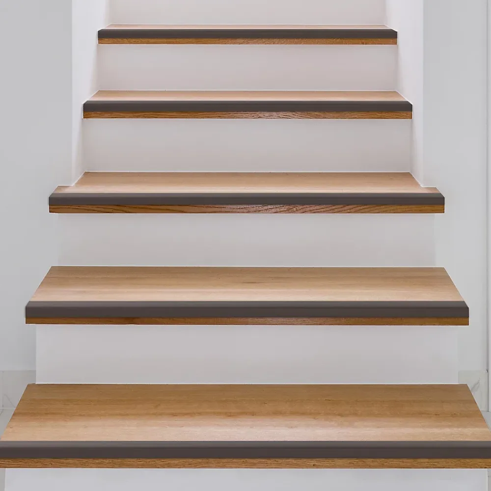Floordirekt Seuil d'escalier Integral, Forme: L 35 x 30 mm Longueur: 134 cm, Auto-adhésif, Bronze- Profilé De Rénovation De Marche