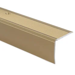 Floordirekt Profilé De Rénovation De Marche<Seuil d'escalier Integral, Forme: L 35 x 30 mm Longueur: 90 cm, Auto-adhésif, Or