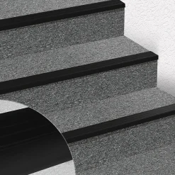 Floordirekt Profilé De Rénovation De Marche<Seuil d'escalier Michigan PVC 45 x 42 mm Noir Longueur: 100 cm