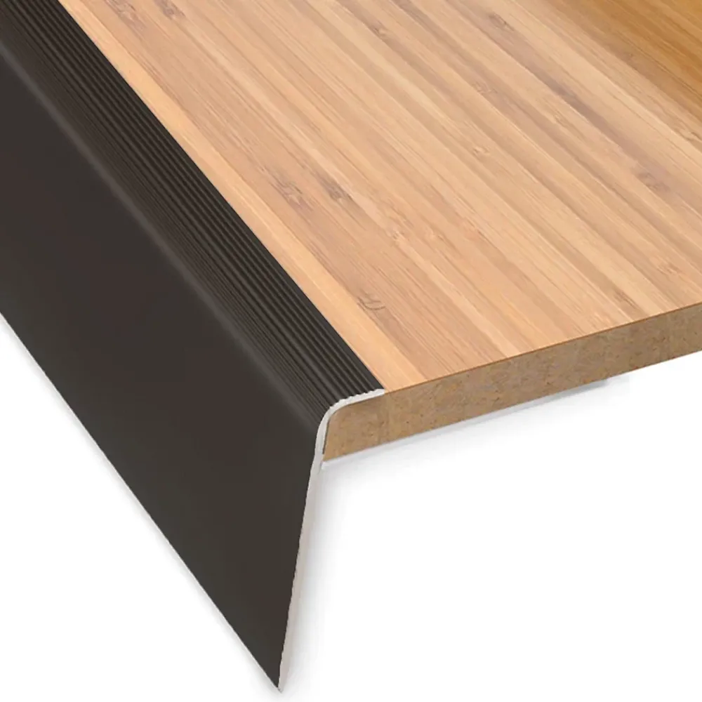 Floordirekt Profilé De Rénovation De Marche<Seuil d'escalier Safety Forme: F Aluminium anodisé Bronze foncé L 134 cm