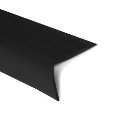Floordirekt Nez De Marche|Nez De Marche<Seuil d'escalier Toronto PVC Montage avec ou sans perçage 40 x 25 mm Noir Longueur: 120 cm
