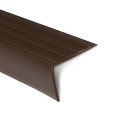Floordirekt Seuil d'escalier Toronto PVC Montage avec ou sans perçage 40 x 25 mm Marron Longueur: 120 cm- Nez De Marche|Nez De Marche