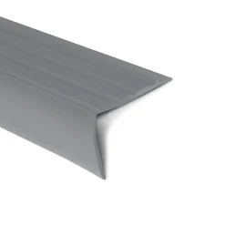 Floordirekt Nez De Marche|Nez De Marche<Seuil d'escalier Toronto PVC Montage avec ou sans perçage 40 x 25 mm Gris Longueur: 100 cm
