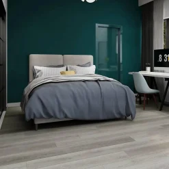 Rentside Sol Lames PVC clipsable avec sous couche intégrée GARANTIE 20 ans Ep. 5,5 mm Gris foncé Dim L 122 cm x l 23 cm- Dalle Et Lame Pvc
