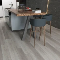 Rentside Sol Lames PVC clipsable avec sous couche intégrée GARANTIE 20 ans Ep. 5,5 mm Gris foncé Dim L 122 cm x l 23 cm- Dalle Et Lame Pvc