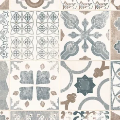 Tarkett Lino Sol Vinyle Pvc<Sol Lino - Carreaux de ciment - Naturel - Rouleau de 2m x 2m