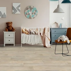Décoweb Lino Sol Vinyle Pvc<Sol Lino - Imitation parquet bois blanc vieilli - Rouleau de 4m x 25m
