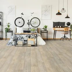 Décoweb Lino Sol Vinyle Pvc<Sol Lino - Imitation parquet bois blanc vieilli - Rouleau de 4m x 3m