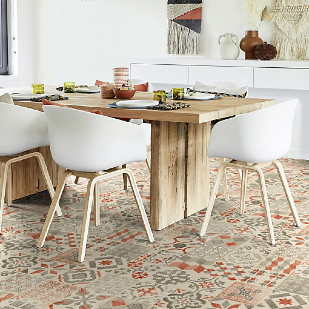 Tarkett Sol Lino Carreaux de ciment - Brique - Rouleau de 4m x 5m- Lino Sol Vinyle Pvc