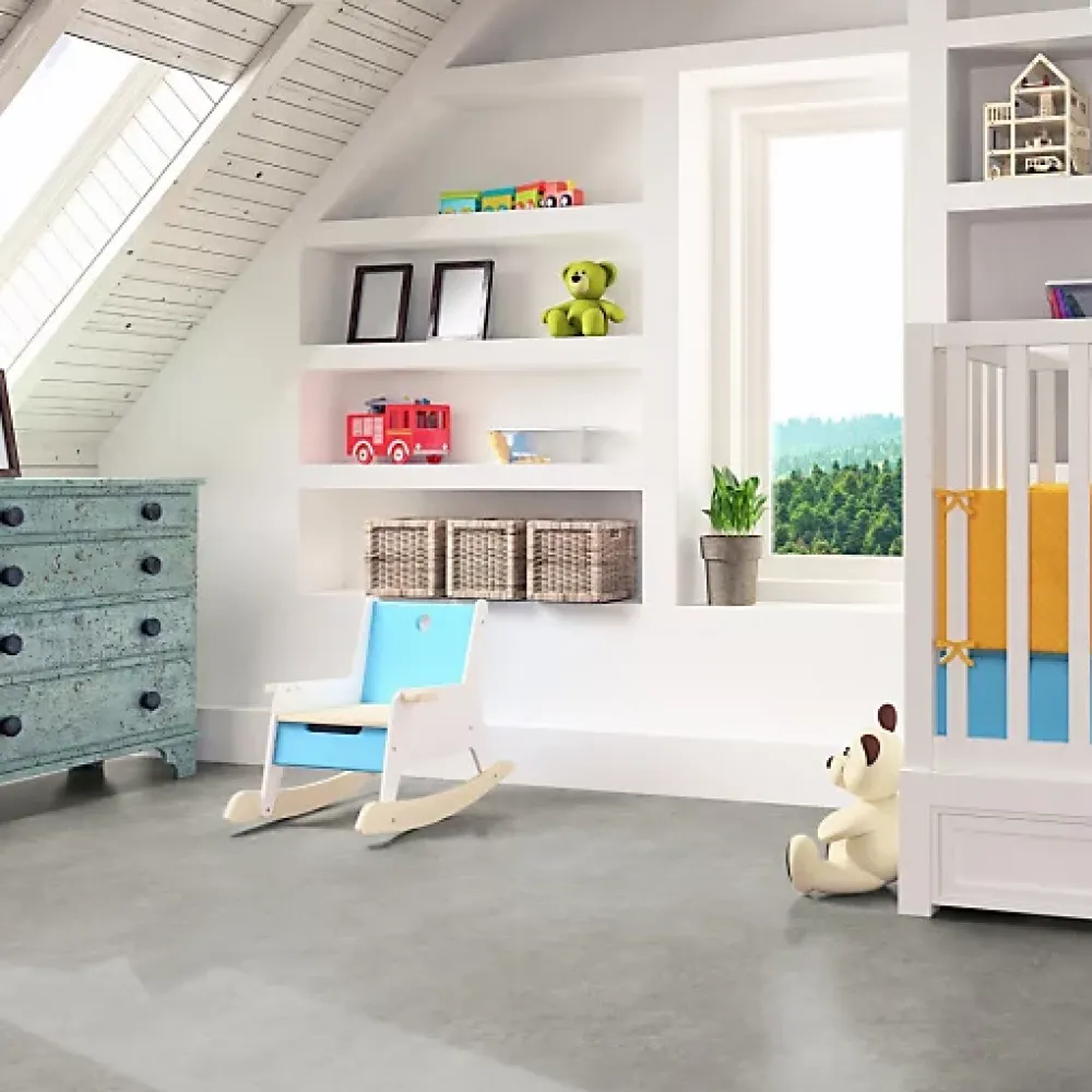 Tarkett Sol PVC Best - Effet Béton Gris - Rouleau de 2m x 3m- Lino Sol Vinyle Pvc