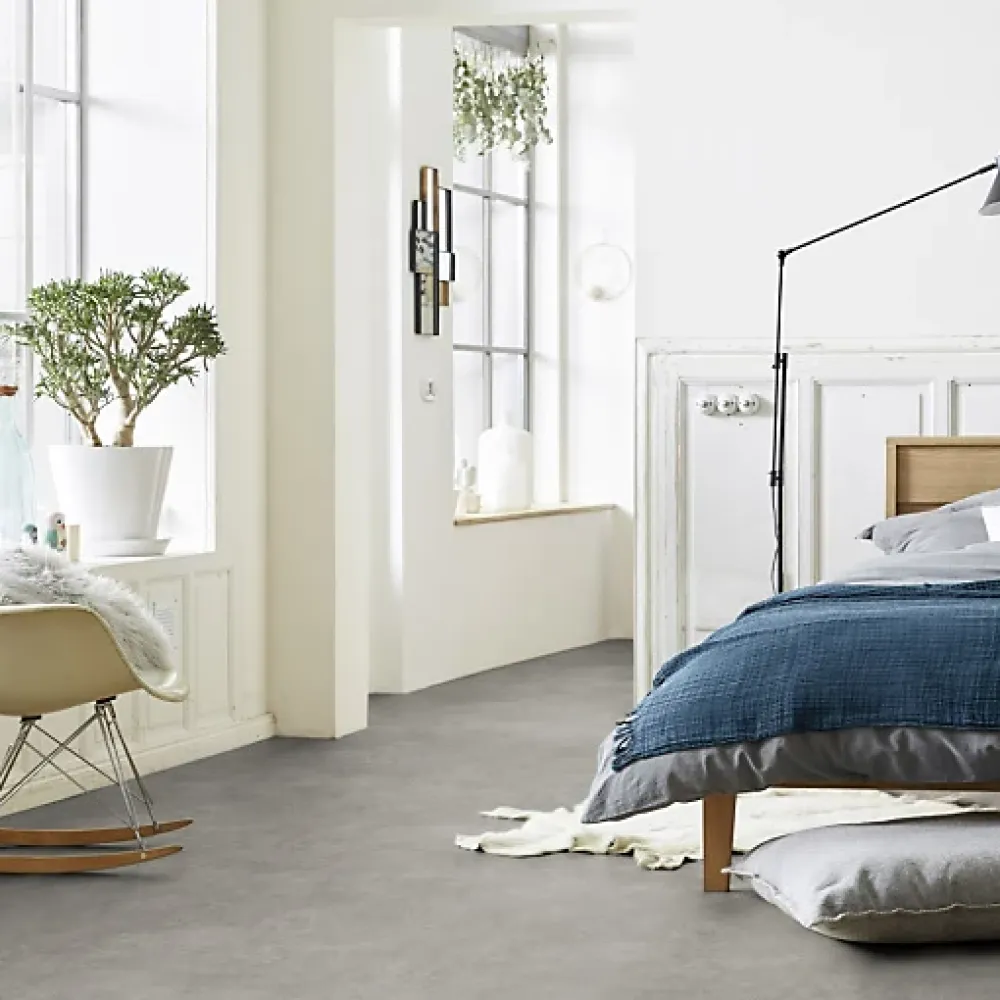 Tarkett Sol PVC Best - Effet Béton Gris - Rouleau de 2m x 3m- Lino Sol Vinyle Pvc