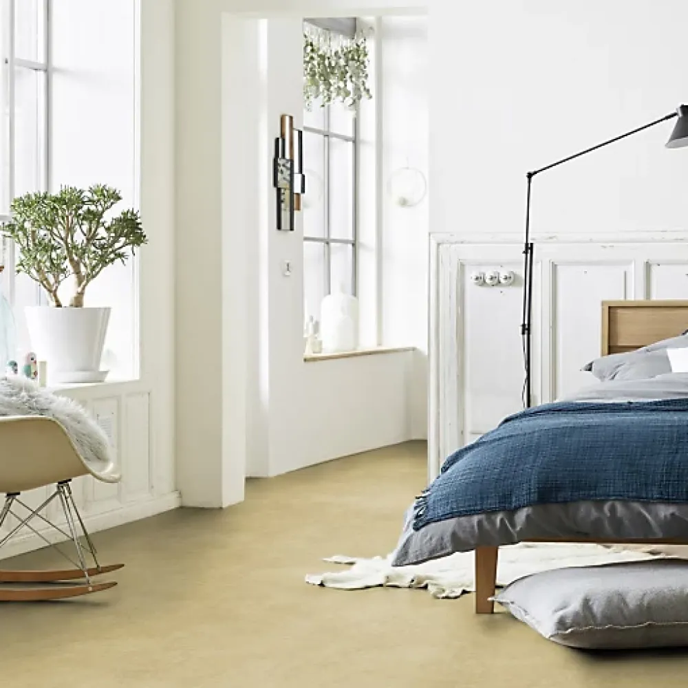 Tarkett Sol PVC Best - Effet Béton Beige - Rouleau de 4m x 9m- Lino Sol Vinyle Pvc