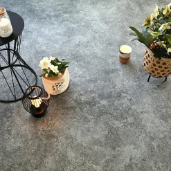 Tarkett Sol PVC Best - Motif Granit Noir Argenté - Rouleau de 3m x 5m- Lino Sol Vinyle Pvc
