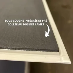 Rentside Sol PVC clipsable avec sous couche intégrée- GARANTIE 20 ans - Clair nuance - Dimensions L 122 cm x l 23 cm - Epaisseur 5,5 mm- Dalle Et Lame Pvc