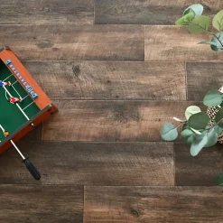 Tarkett Lino Sol Vinyle Pvc<Sol PVC effet parquet Chêne Brun Foncé - Rouleau de 2m x 2m