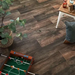 Tarkett Lino Sol Vinyle Pvc<Sol PVC effet parquet Chêne Brun Foncé - Rouleau de 3m x 4m