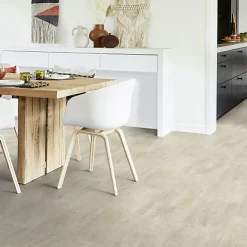 Tarkett Sol PVC Envers Textile - Carrelage Grège - Rouleau de 4m x 4m- Lino Sol Vinyle Pvc