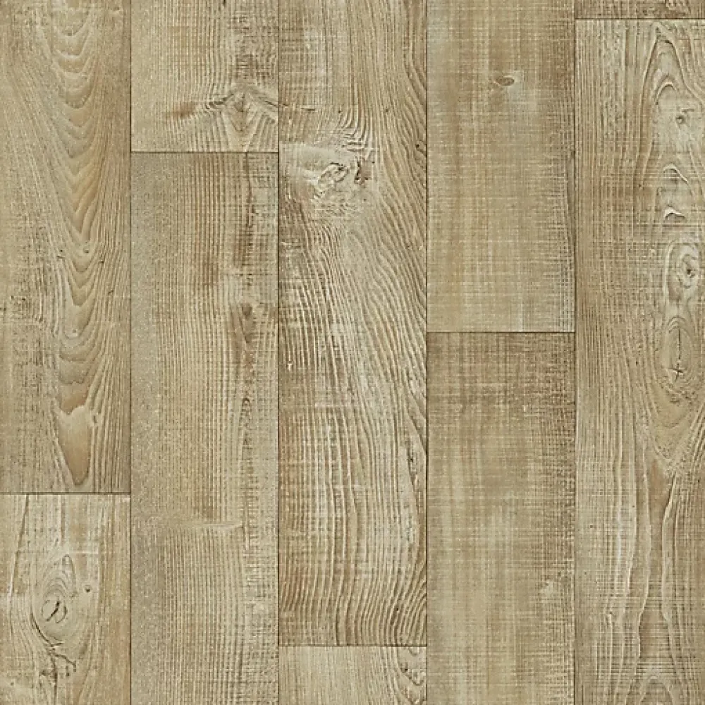 Tarkett Sol PVC Imitation parquet Mélèze Brun Clair - Rouleau de 4m x 4m- Lino Sol Vinyle Pvc