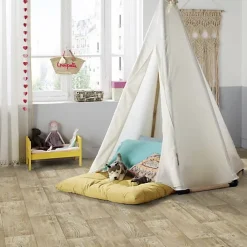 Tarkett Lino Sol Vinyle Pvc<Sol PVC Imitation parquet Mélèze Brun Clair - Rouleau de 4m x 5m