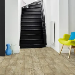 Tarkett Lino Sol Vinyle Pvc<Sol PVC Imitation parquet Mélèze Brun Clair - Rouleau de 4m x 5m