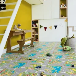 Tarkett Sol PVC pour enfants - Rues de la ville verte - Echantillon 15 x 20 cm- Lino Sol Vinyle Pvc