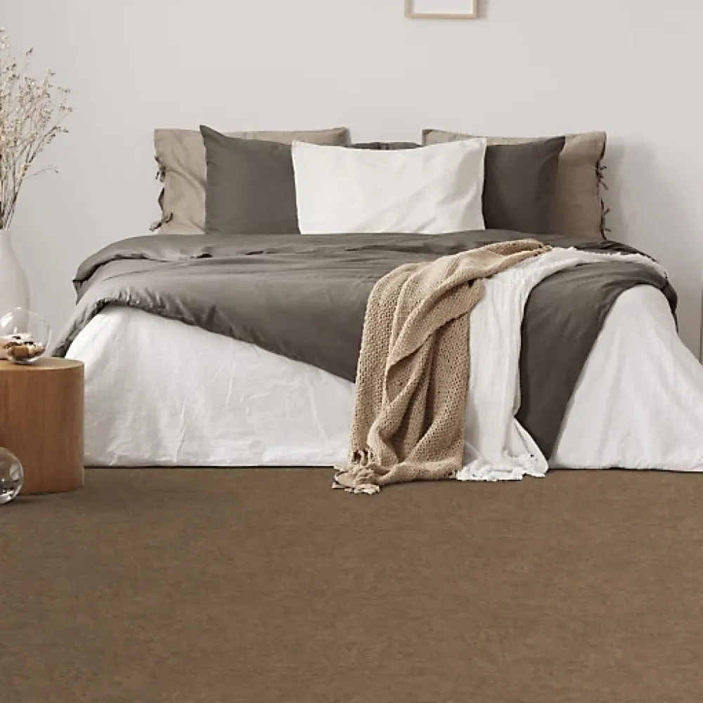 Décoweb Lino Sol Vinyle Pvc<Sol PVC Textile - Aspect béton ciré marron - Echantillon 15 x 20 cm