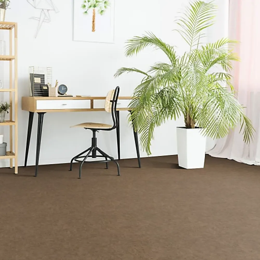 Décoweb Lino Sol Vinyle Pvc<Sol PVC Textile - Aspect béton ciré marron - Echantillon 15 x 20 cm