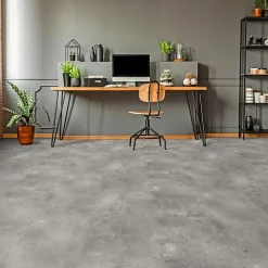 Décoweb Lino Sol Vinyle Pvc<Sol PVC Textile - Aspect béton griffé gris - Rouleau de 4m x 4m
